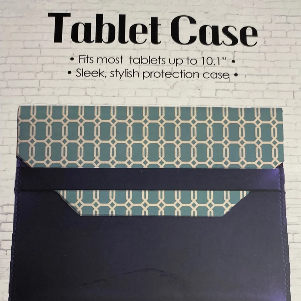 Geometric Blue and Green Tablet Case with Durable Protection
